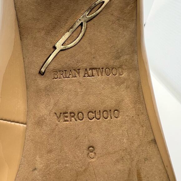 Brian Atwood Beige Patent Leather Pumps 8 US - Picture 9 of 9